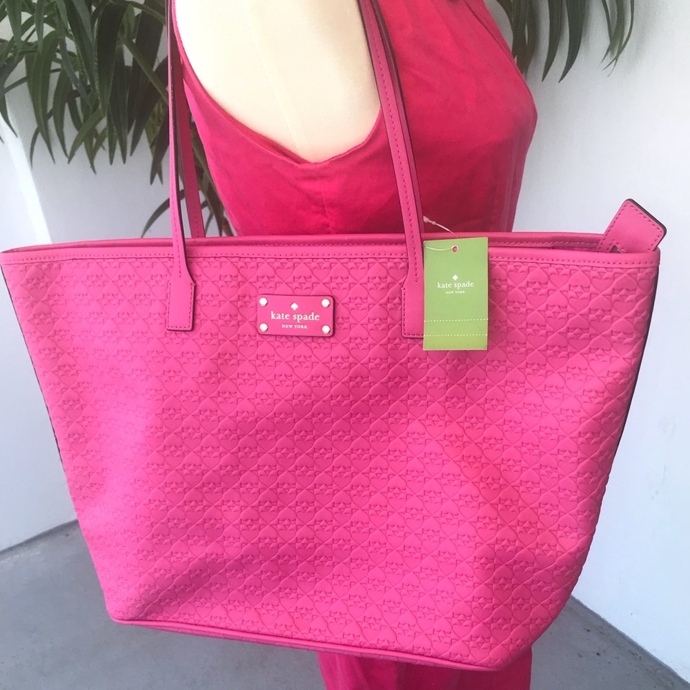 🌸KATE SPADE Pink Leather Tote Bag💗